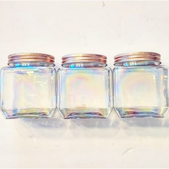 Anthropologie Other - Anthropologie 3 piece iridescent organize jars